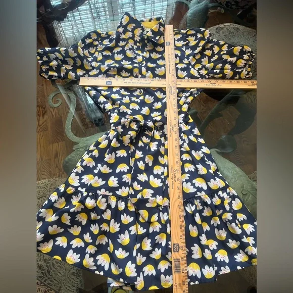 Jade Melody Tam Women Medium Button Up Ruffle Shirt Dress Short Sleeve Waist Tie - Picture 8 of 8